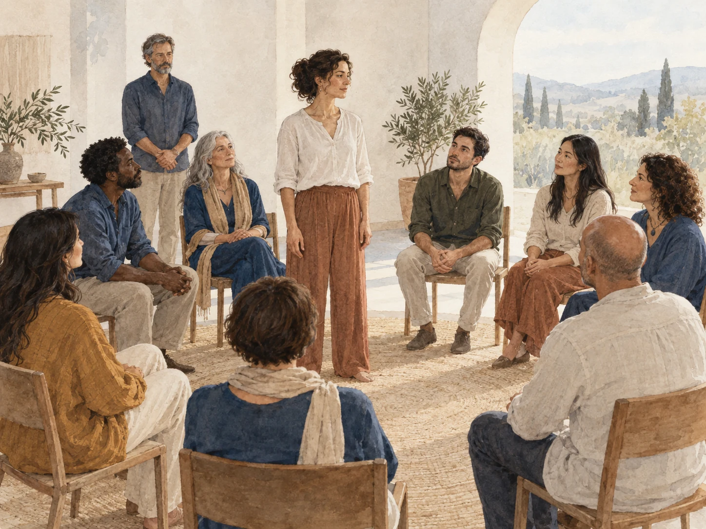 Un gruppo partecipa insieme a una Costellazione familiare