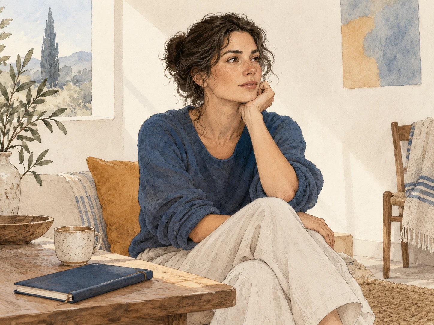 Una persona si raccoglie prima della sua prima Costellazione familiare
