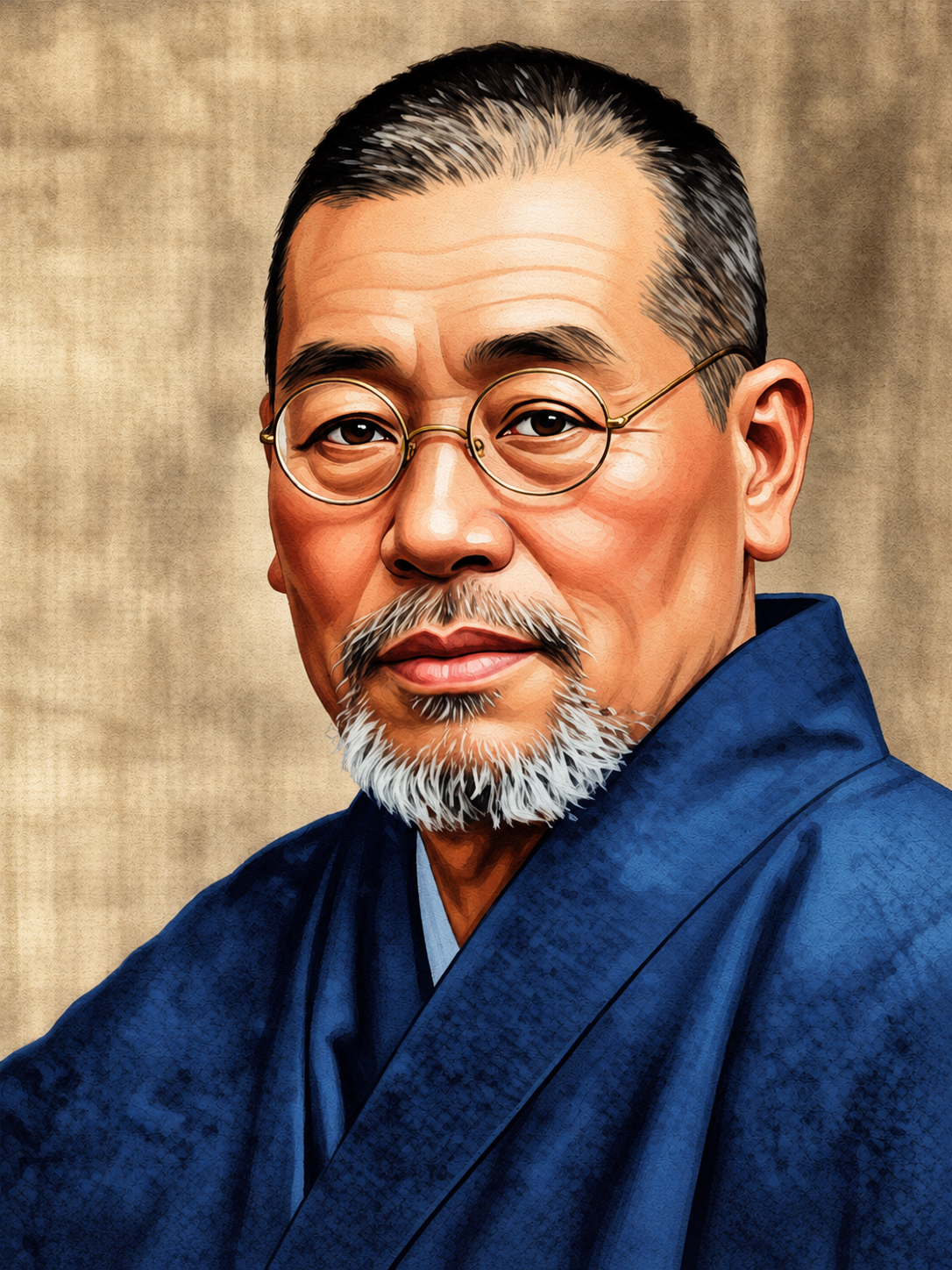 Ritratto rielaborato di Mikao Usui