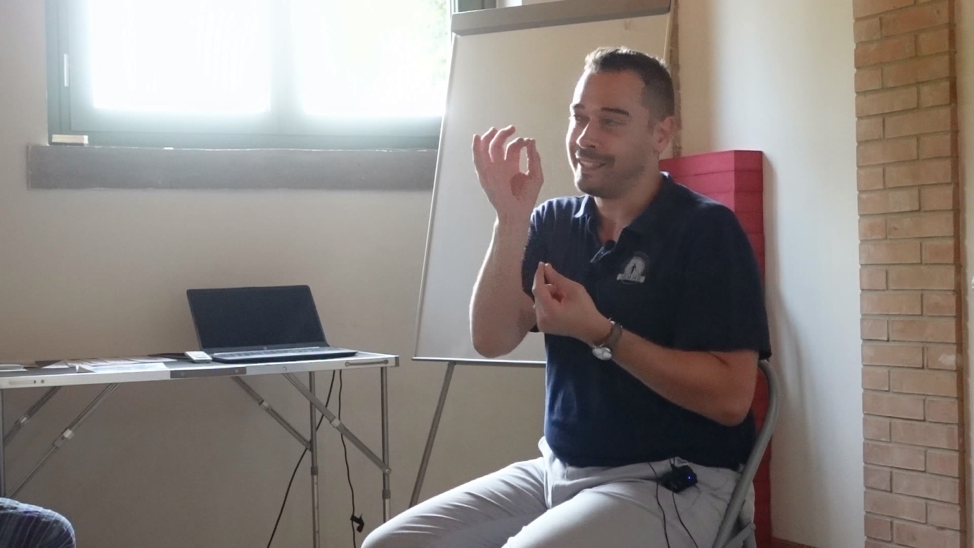 Un docente durante un incontro formativo SIDDHI